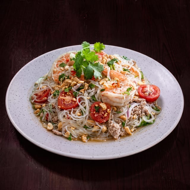 Glass Noodle Seafood Salad (Yum Woon Sen).