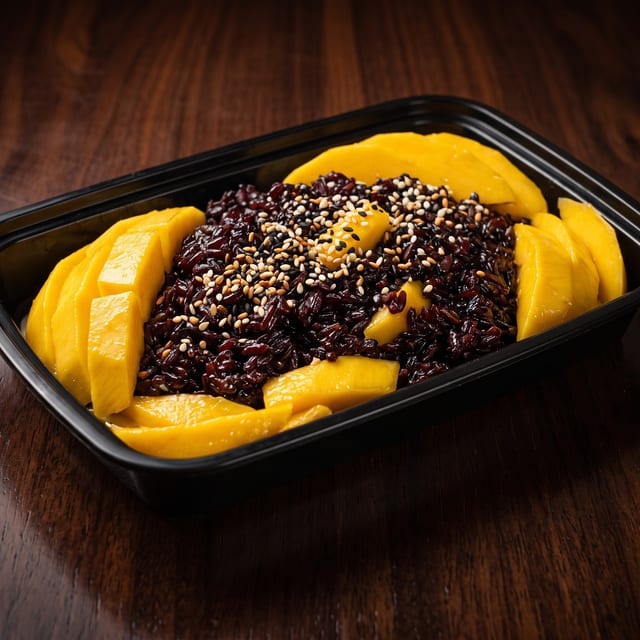 Black Rice Mango Dessert.