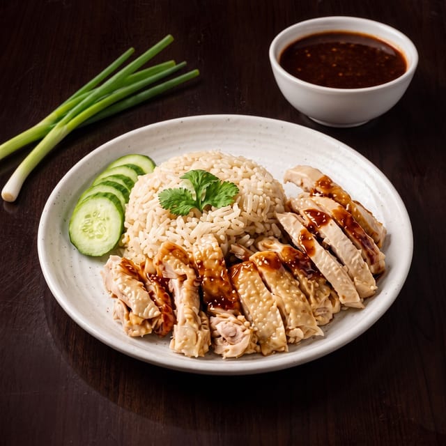 Hainanese Chicken Rice.